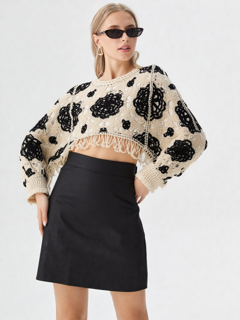 Floral Crochet Top