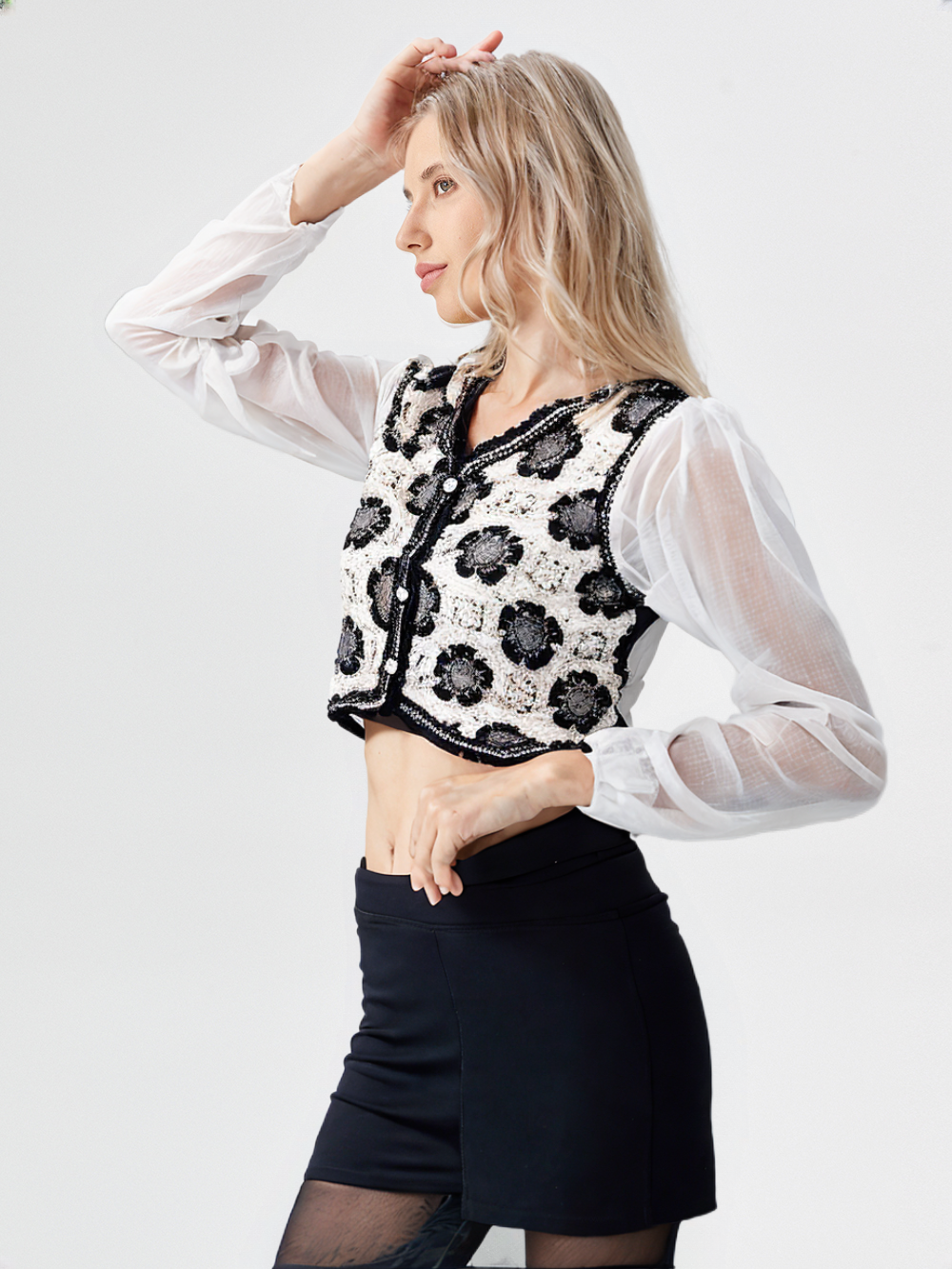 Floral Lace Crochet Top