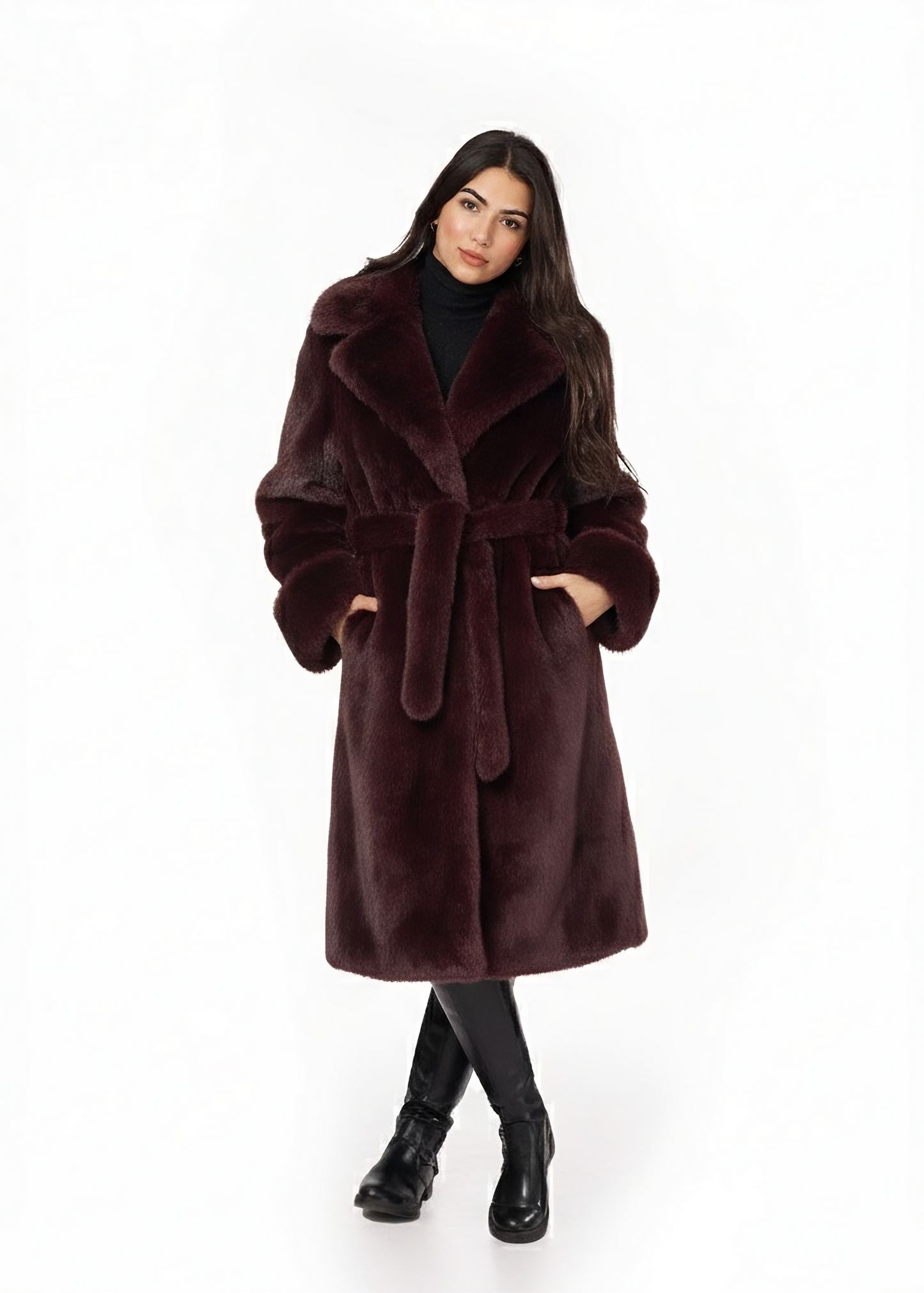 Amara Burgundy Coat