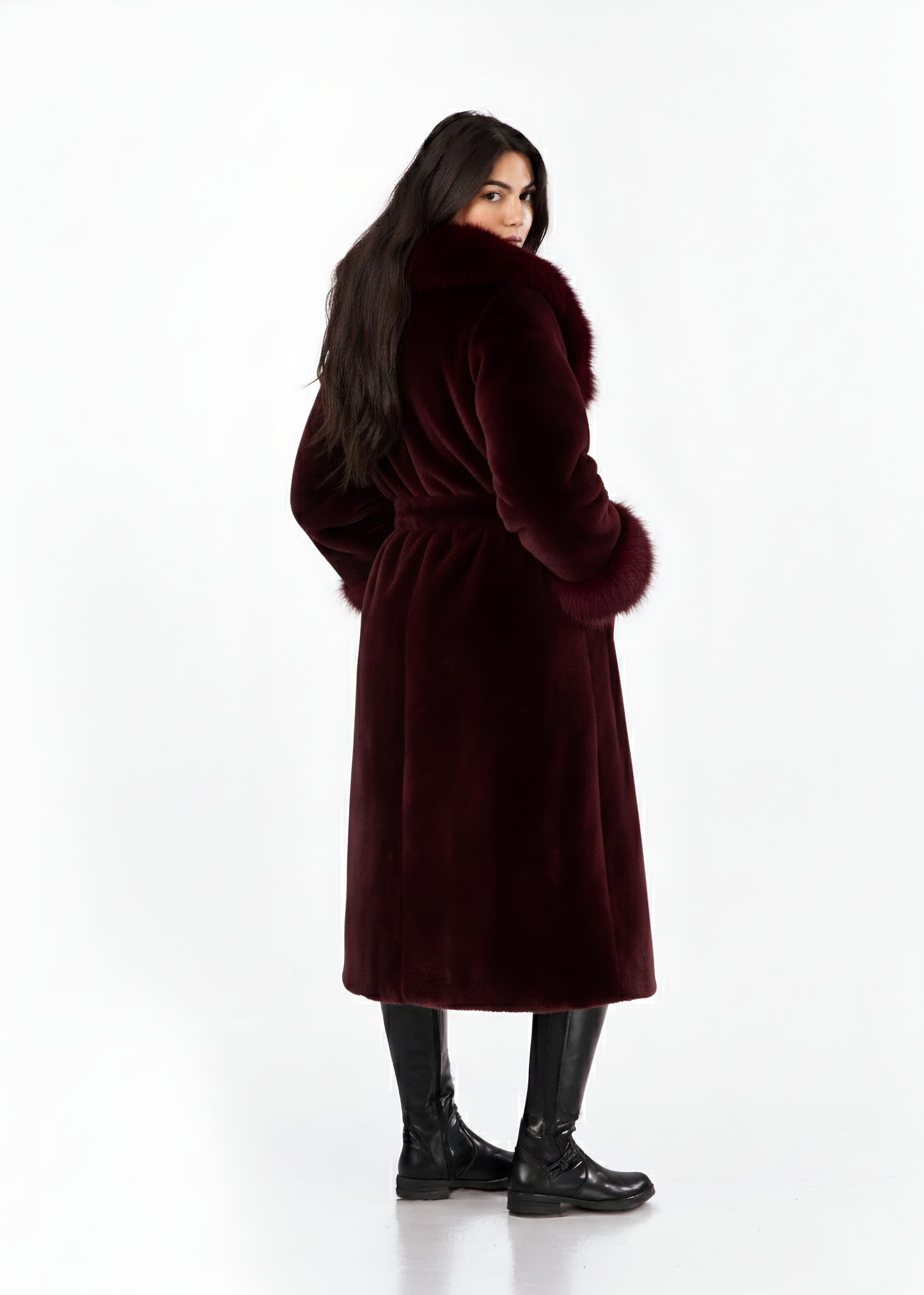 Celeste Burgundy Coat