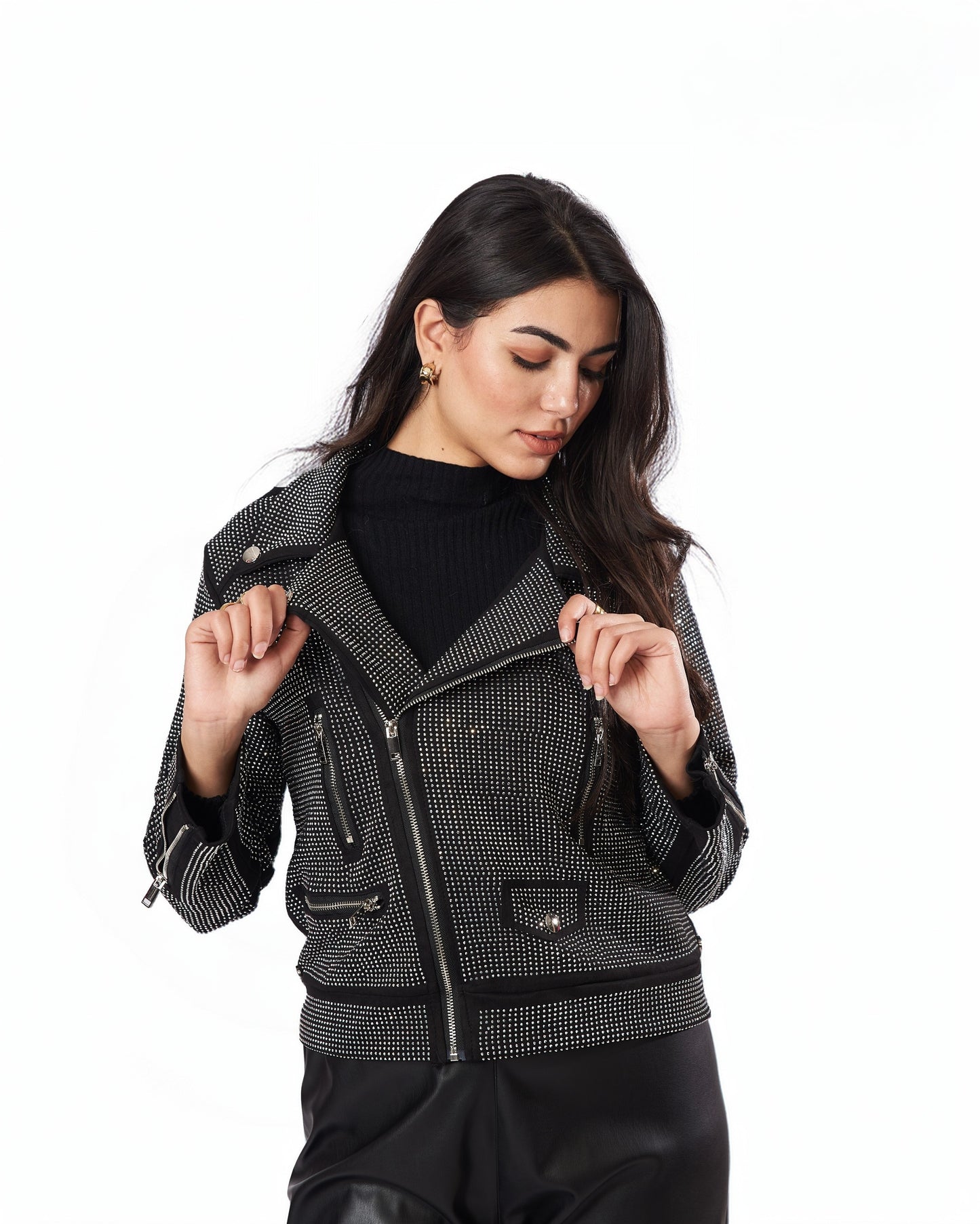 Crystal Glimmer Moto Jacket