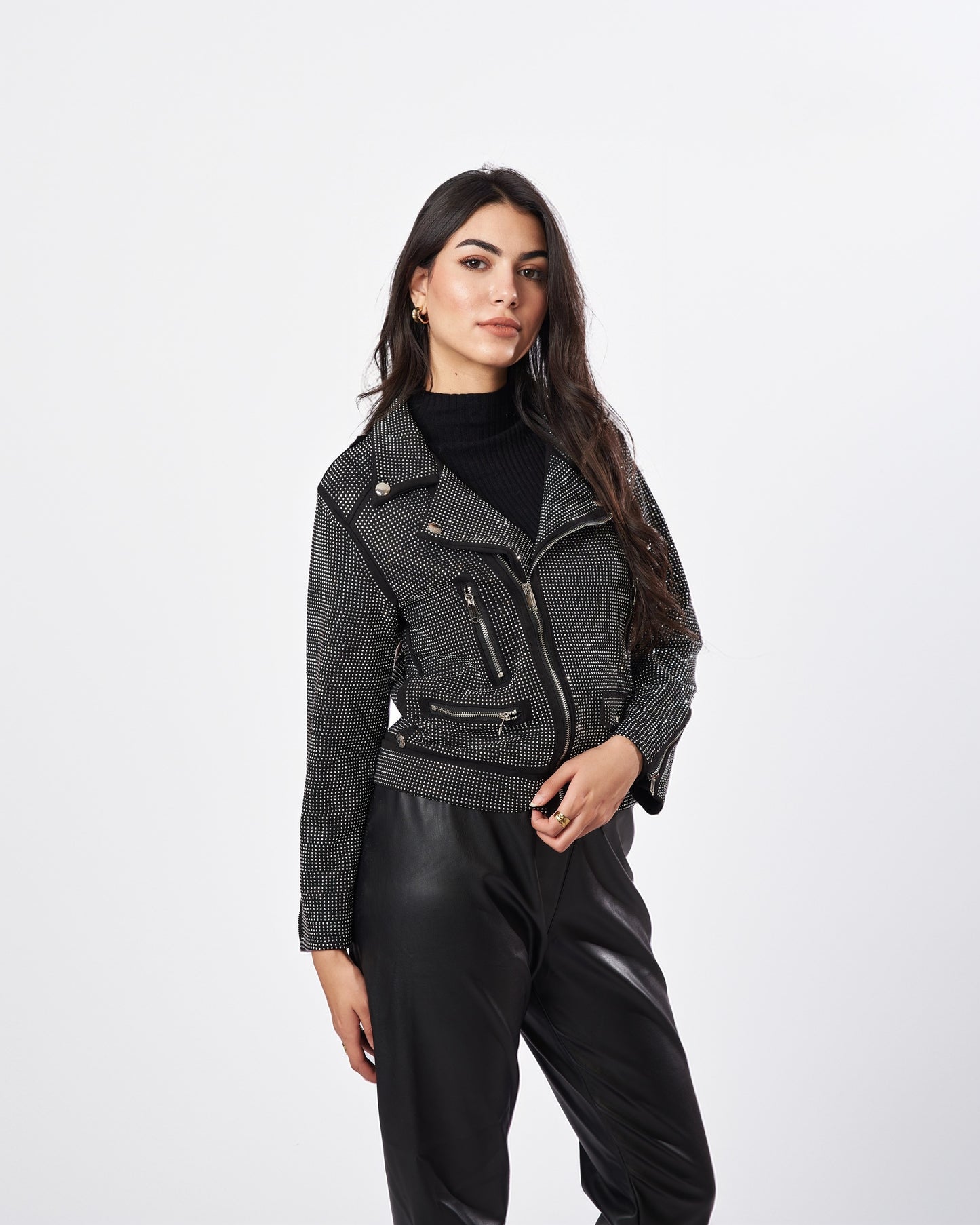 Crystal Glimmer Moto Jacket