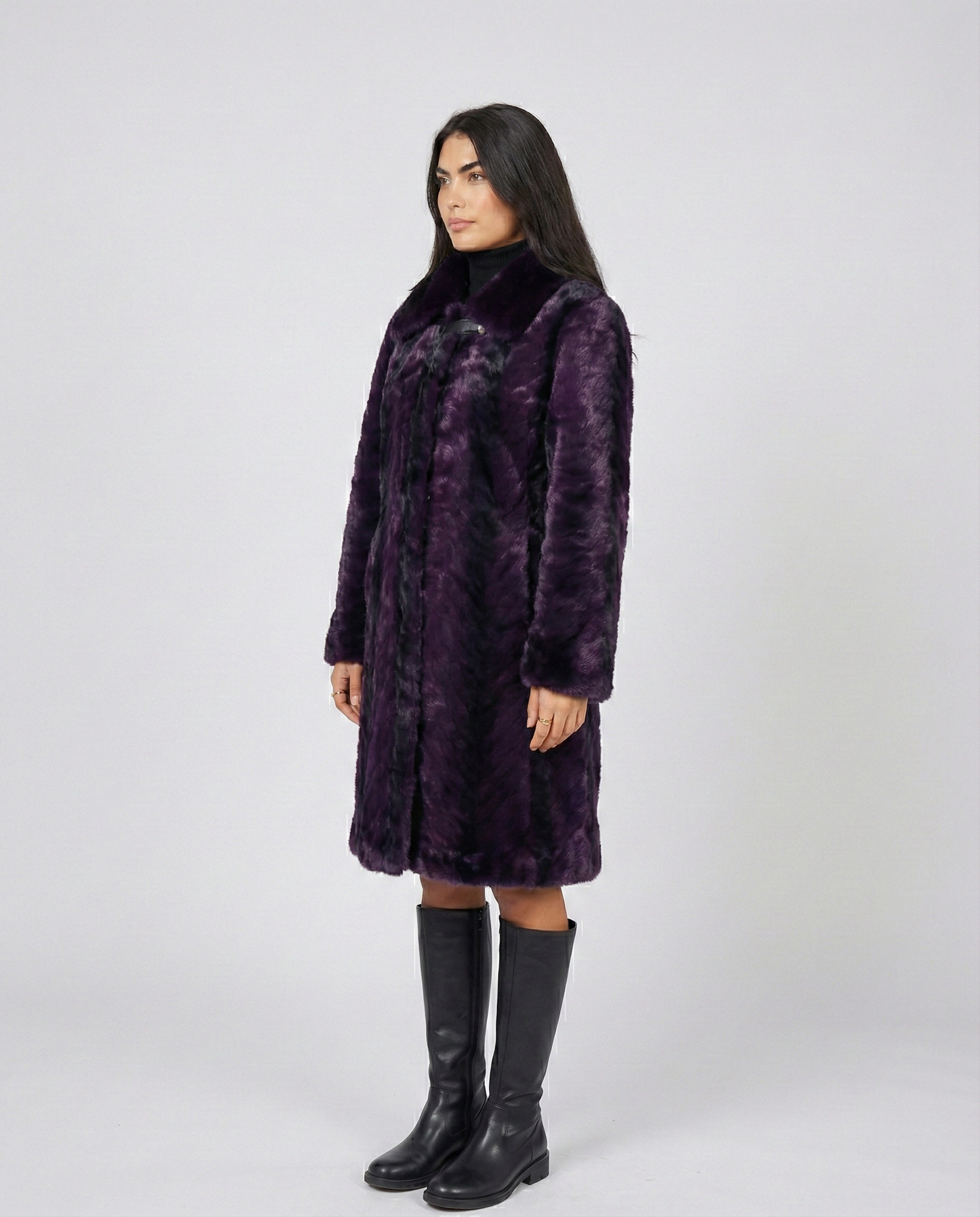 Plum Fur Coat