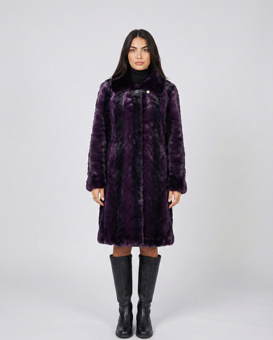 Plum Fur Coat