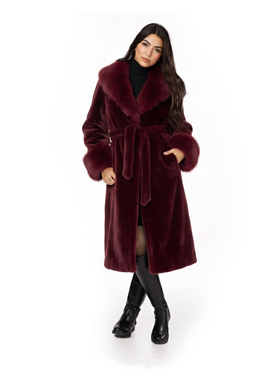 Celeste Burgundy Coat