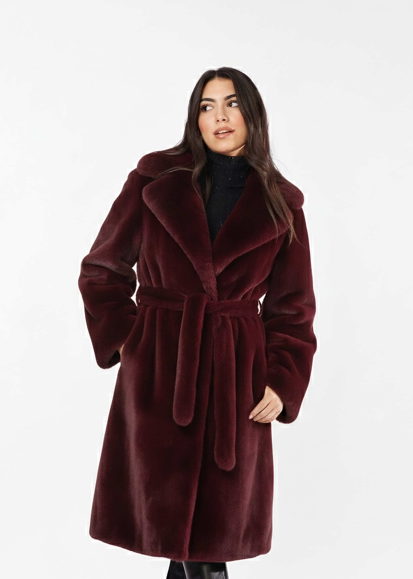 Amara Burgundy Coat