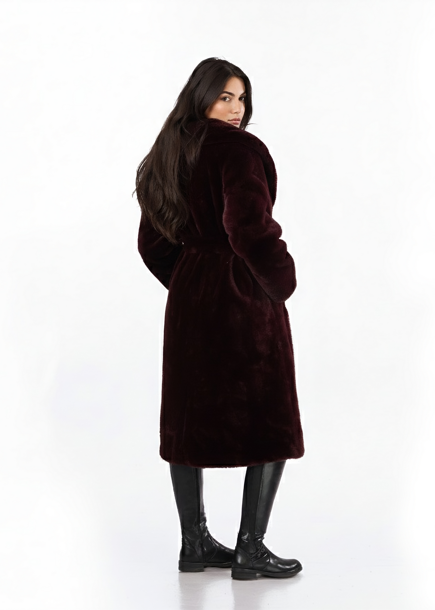 Amara Burgundy Coat