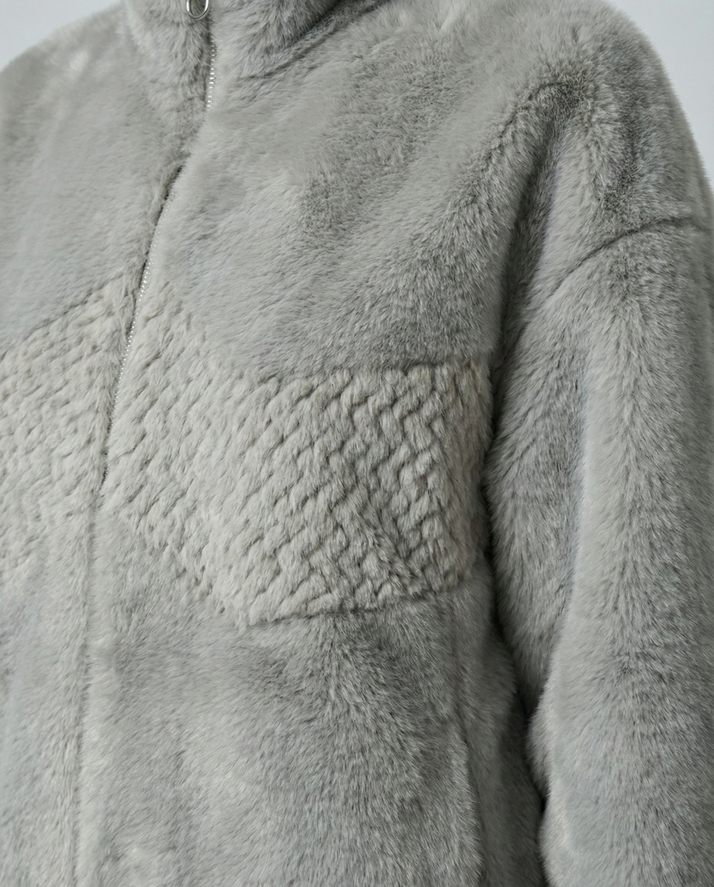 Lunara Silver Grey Fur Jacket
