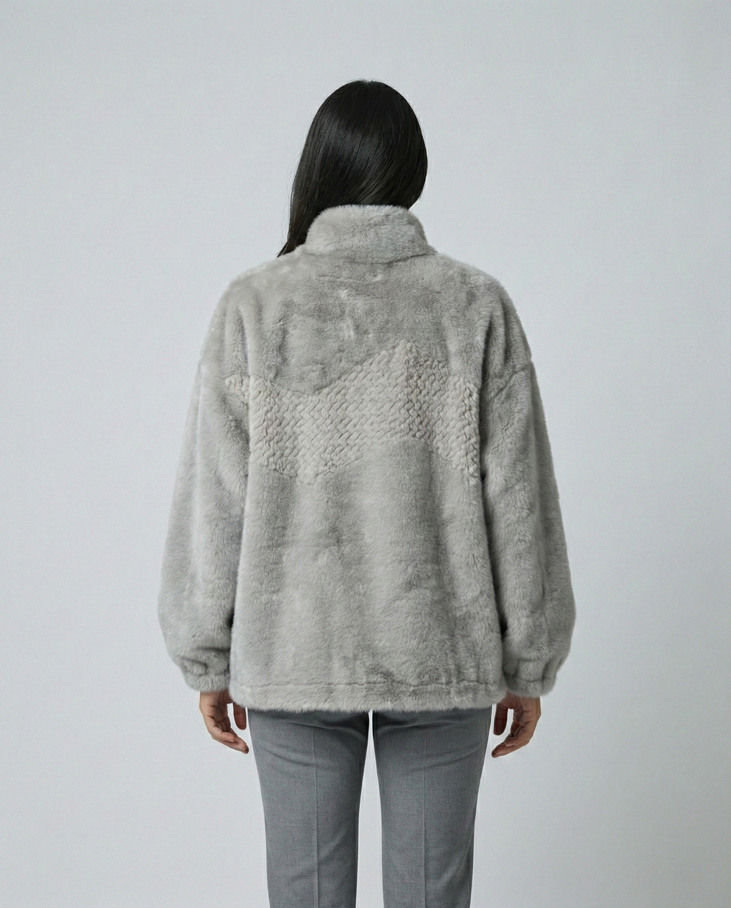 Lunara Silver Grey Fur Jacket