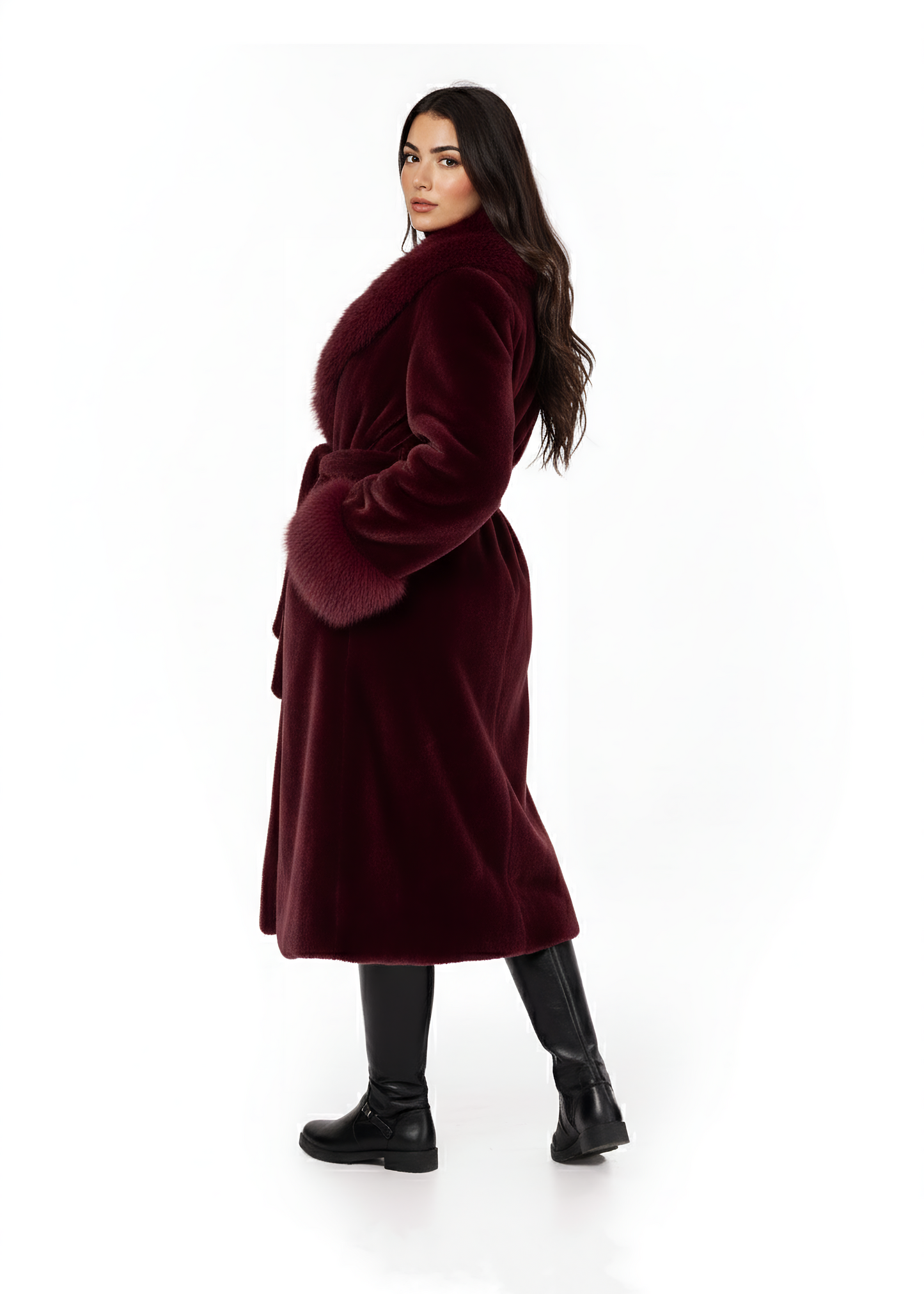 Celeste Burgundy Coat