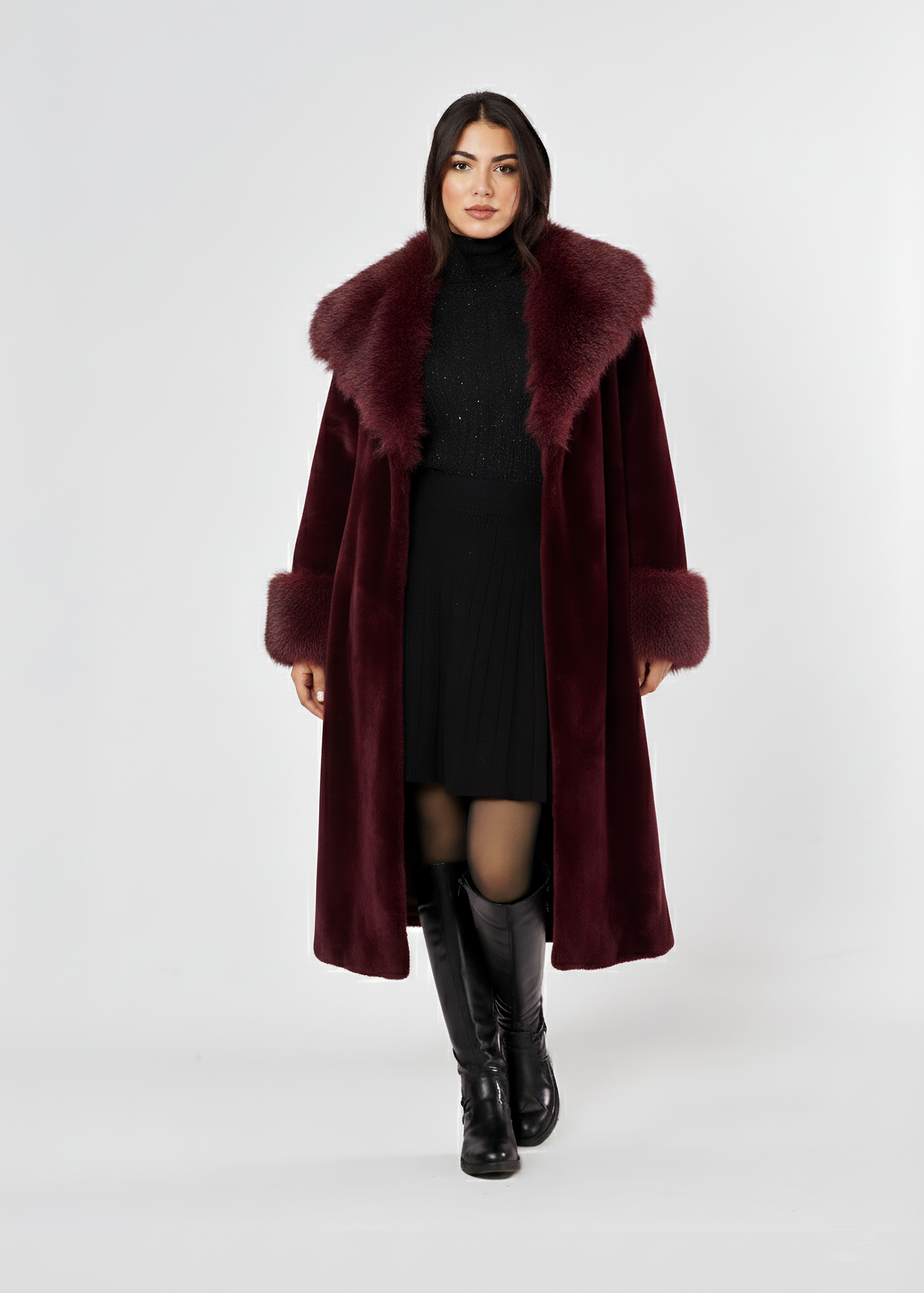Celeste Burgundy Coat