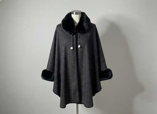 Éloïse Fur-Trim Cape